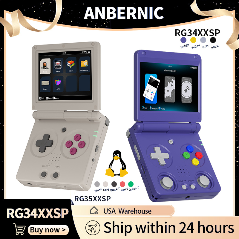Retro Gaming Realm - Anbernic RG34XXSP RG35XXSP Flip Handheld Game