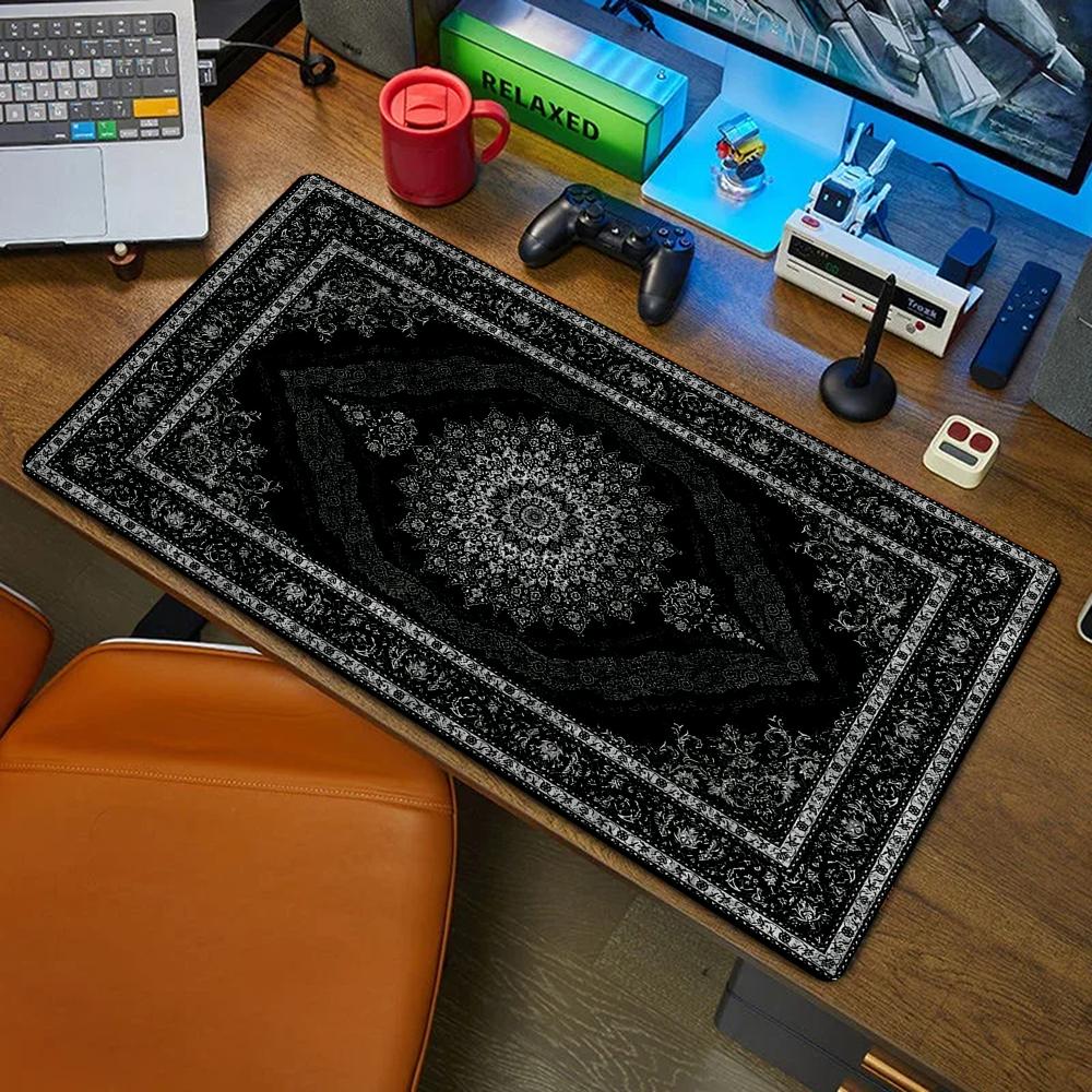 Retro Gaming Realm - New Black Persian Carpet Mysterious Retro