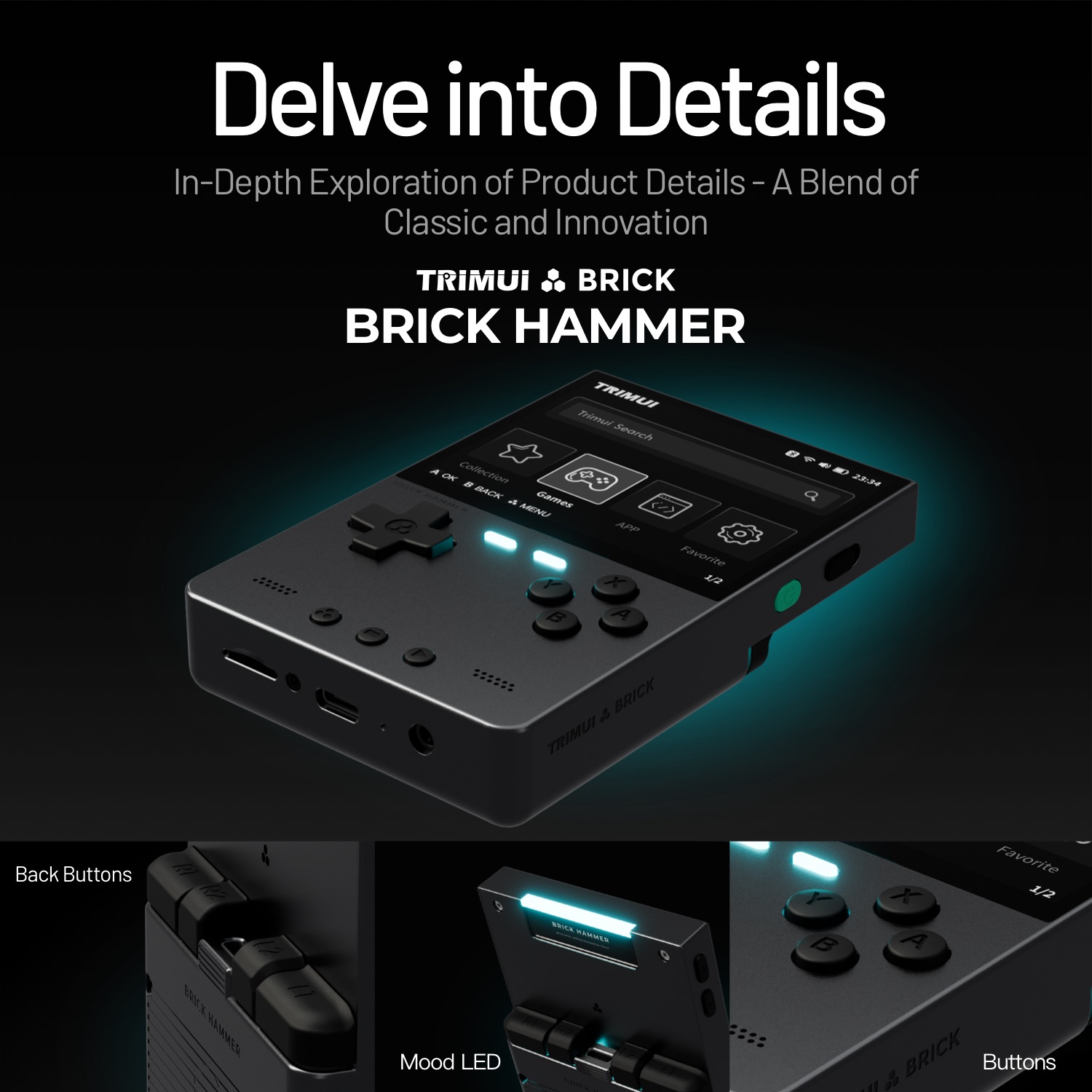 AMPOWN TRIMUI BRICK Metal Retr - Retro Gaming Realm ulasan dan harga