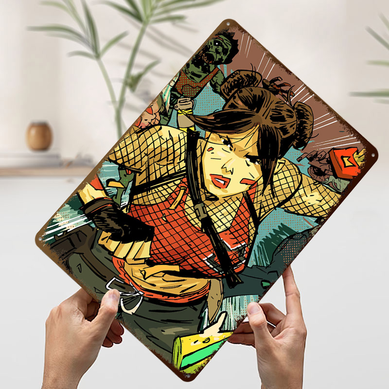 Woman Fighting Zombies With Gu - Retro Gaming Gun ulasan dan harga