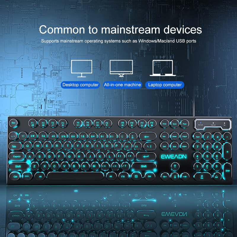 EWEADN Typewriter Gaming Keybo - Retro Gaming Realm ulasan dan harga