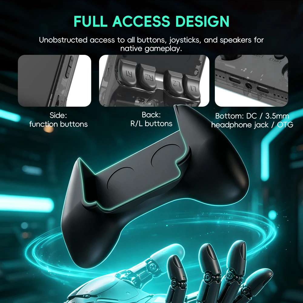 Data Frog R36S Game Grip Ergon - Retro Gaming Kit ulasan dan harga