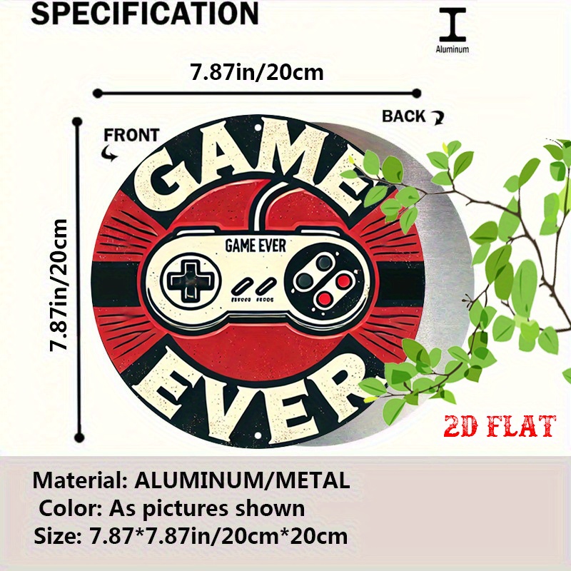 2D Flat 1pc Retro Gaming Round - Retro Gaming Us ulasan dan harga