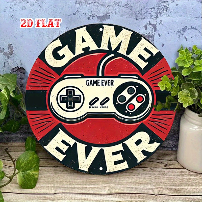 2D Flat 1pc Retro Gaming Round - Retro Gaming Us ulasan dan harga