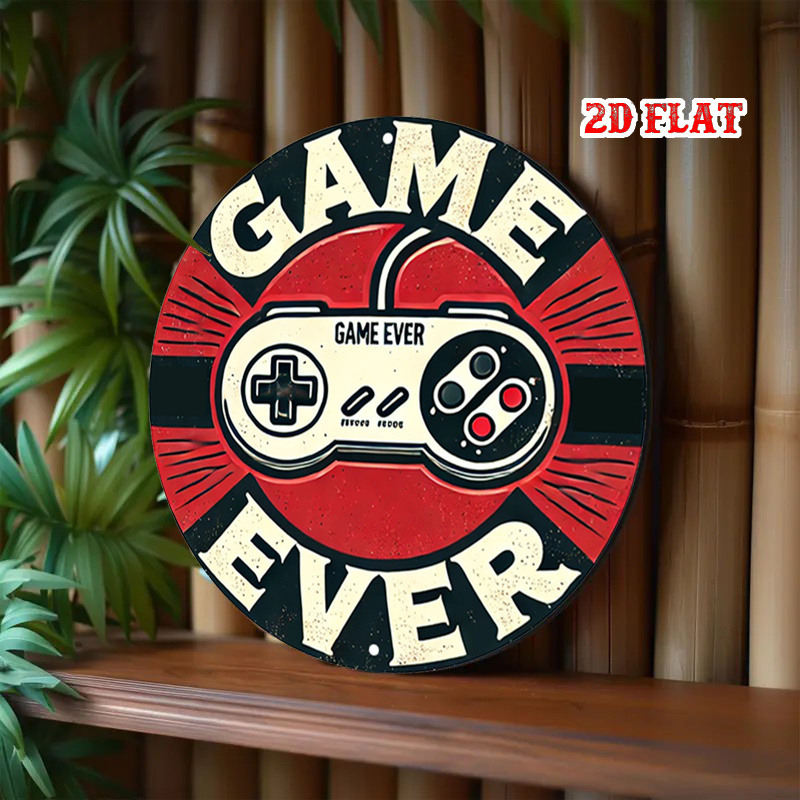 2D Flat 1pc Retro Gaming Round - Retro Gaming Us ulasan dan harga