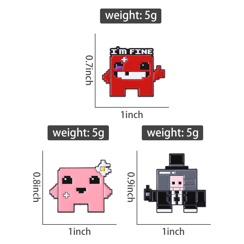 3pcs Pixel Art Enamel Pin Set  - Retro Gaming Kit ulasan dan harga