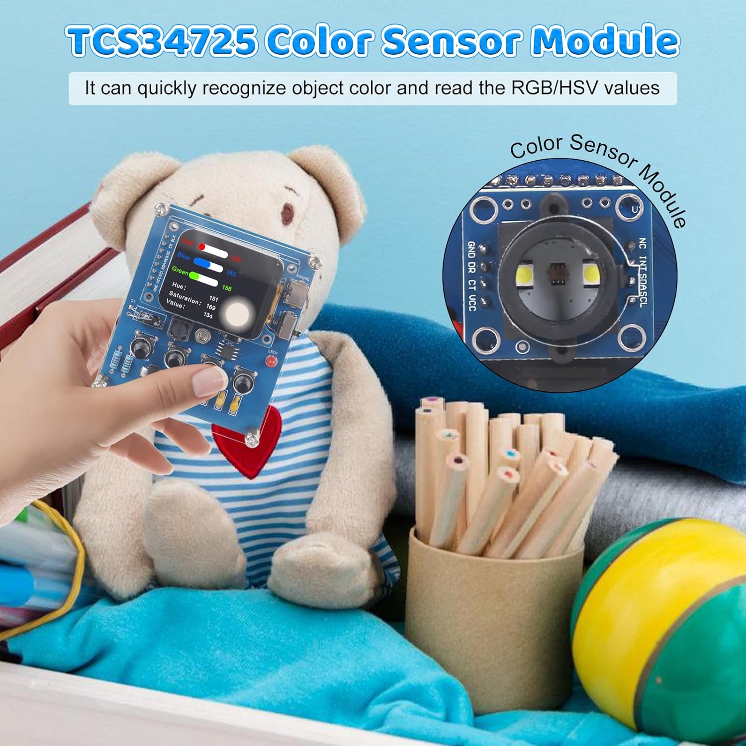 DIY Color Recognition Solderin - Retro Gaming Kit ulasan dan harga